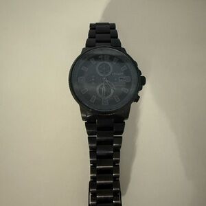 Citizen Nighthawk Dark Black Gray Chronograph Watch